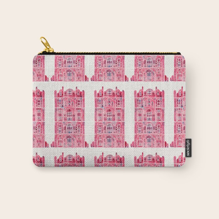 Hawa Mahal - Pink Palace of Jaipur, India Carry All Pouch Gallery Image 1