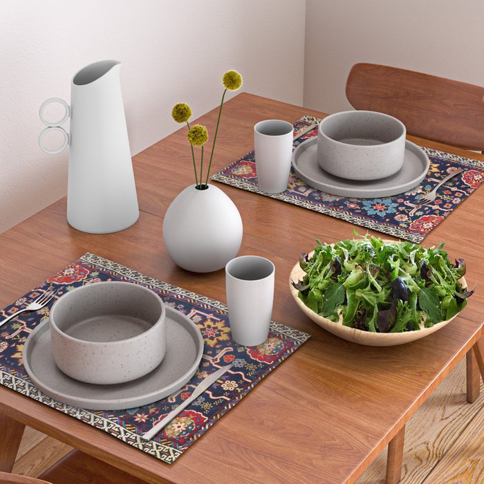 Shirvan Caucasian Afshan Antique Rug Print Placemat Gallery Image 2