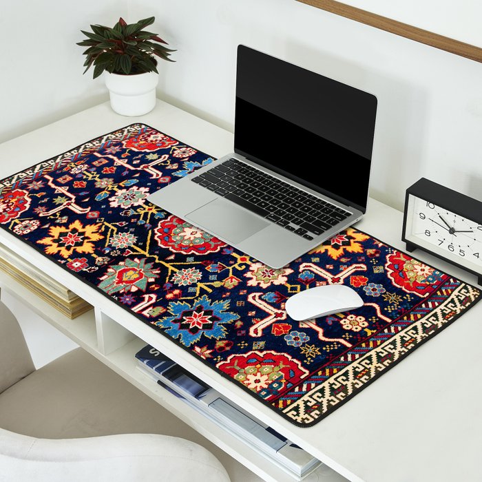 Shirvan Caucasian Afshan Antique Rug Print Desk Mat Gallery Image 2