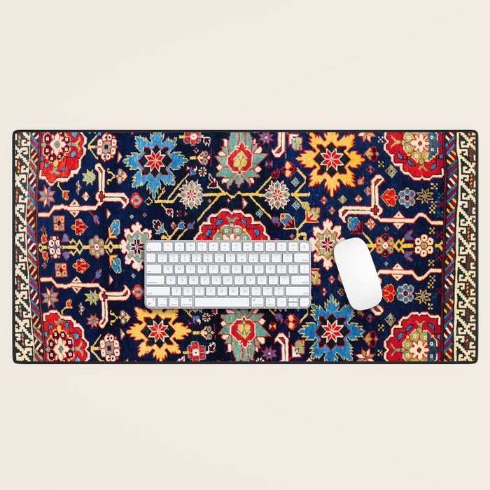 Shirvan Caucasian Afshan Antique Rug Print Desk Mat Gallery Image 1