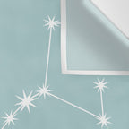 Scorpio Zodiac Star Constellation Line Art Pastel Teal Wall Tapestry Gallery Image 3
