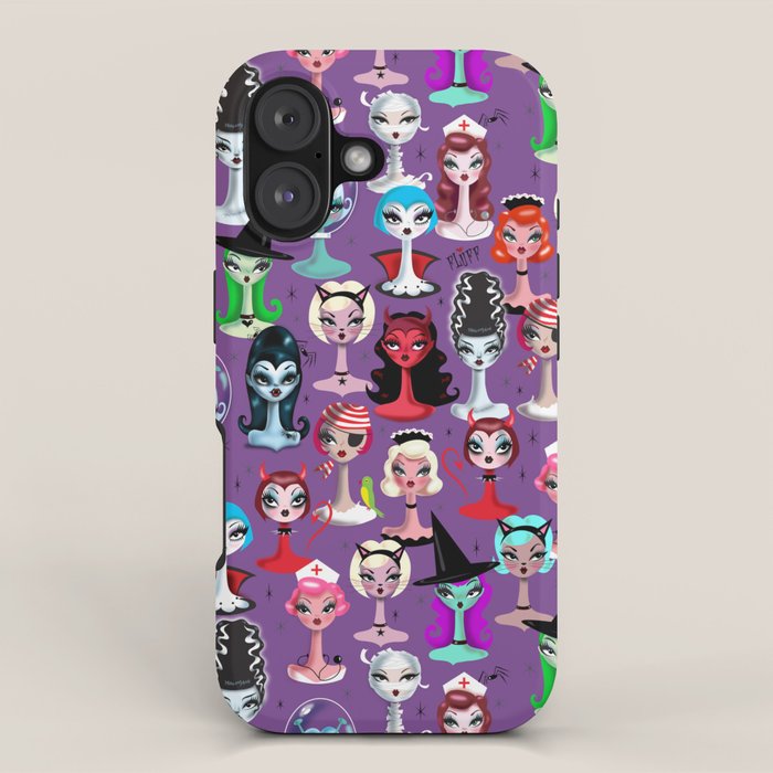 Spooky Dolls Purple iPhone Case Gallery Image 1