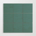 Solid Teal / Blue-Green Solid Color Wood Wall Art Gallery Image 1