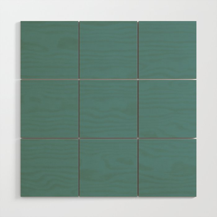 Solid Teal / Blue-Green Solid Color Wood Wall Art Gallery Image 1