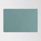 Solid Teal / Blue-Green Solid Color Rug Gallery Image 2