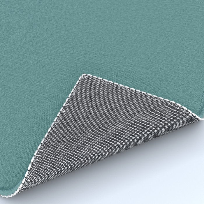 Solid Teal / Blue-Green Solid Color Rug Gallery Image 4