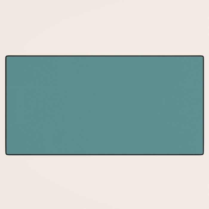 Solid Teal / Blue-Green Solid Color Desk Mat Gallery Image 3