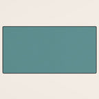 Solid Teal / Blue-Green Solid Color Desk Mat Gallery Image 3