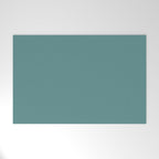 Solid Teal / Blue-Green Solid Color Welcome Mat Gallery Image 1