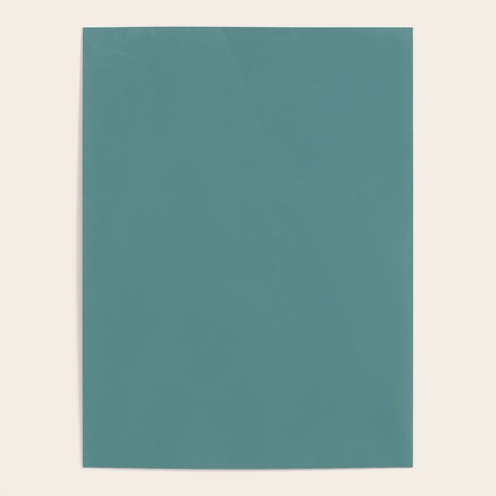 Solid Teal / Blue-Green Solid Color Poster Gallery Image 4