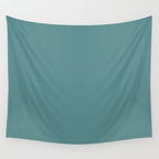 Solid Teal / Blue-Green Solid Color Wall Tapestry Gallery Image 4