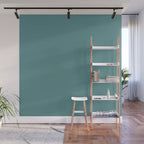 Solid Teal / Blue-Green Solid Color Wall Mural Gallery Image 1