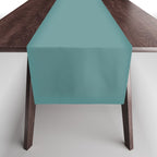 Solid Teal / Blue-Green Solid Color Table Runner Gallery Image 1