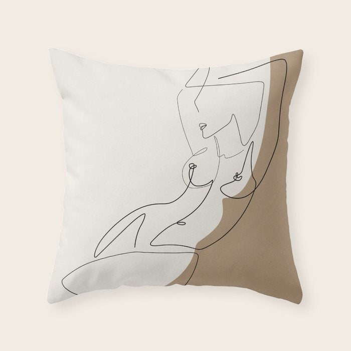 Nakedness Throw Pillow Gallery Image 1