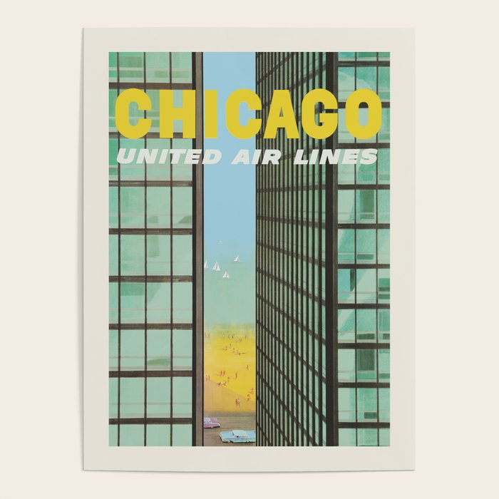 Chicago Vintage Travel Poster, 1950 Poster Gallery Image 4