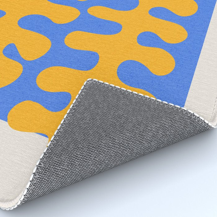 Royal Blue & Supernova: Matisse Paper Leaf Cutouts 02 Rug Gallery Image 4