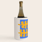Royal Blue & Supernova: Matisse Paper Leaf Cutouts 02 Wine Chiller Gallery Image 2