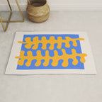 Royal Blue & Supernova: Matisse Paper Leaf Cutouts 02 Rug Gallery Image 1