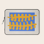 Royal Blue & Supernova: Matisse Paper Leaf Cutouts 02 Laptop Sleeve Gallery Image 1