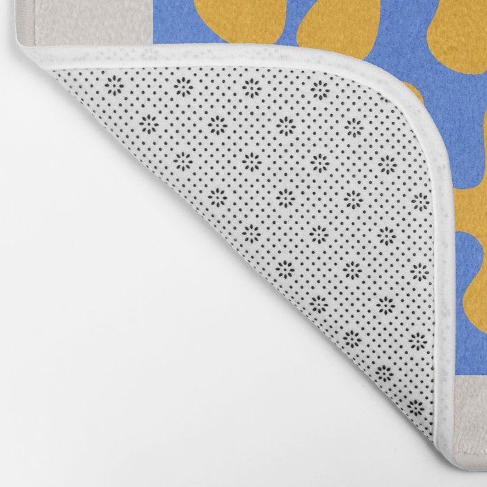 Royal Blue & Supernova: Matisse Paper Leaf Cutouts 02 Bath Mat Gallery Image 2