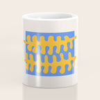 Royal Blue & Supernova: Matisse Paper Leaf Cutouts 02 Coffee Mug Gallery Image 4