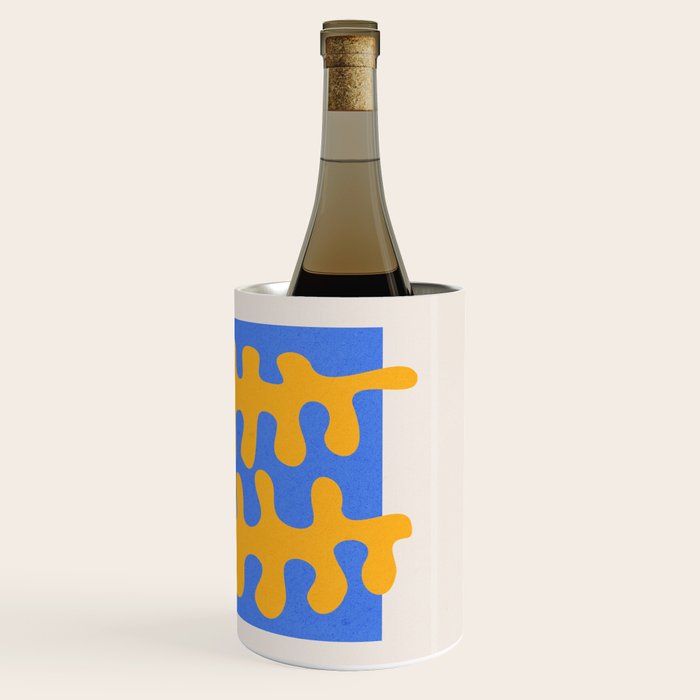 Royal Blue & Supernova: Matisse Paper Leaf Cutouts 02 Wine Chiller Gallery Image 3