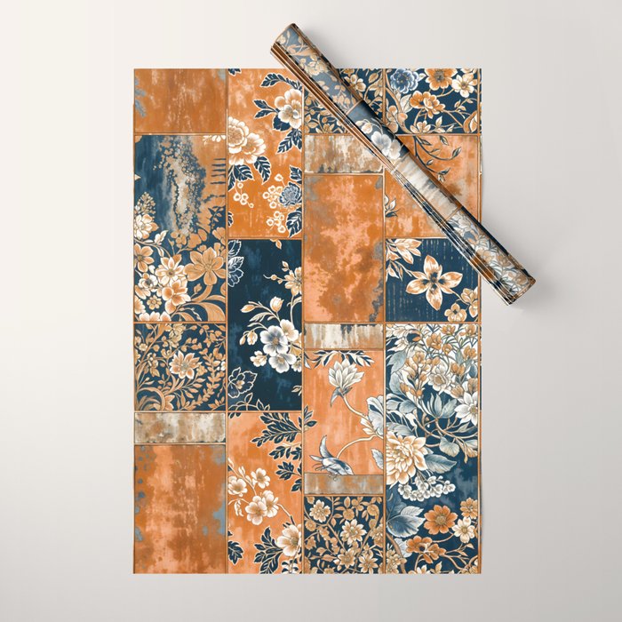 Floral Patches of Yesteryear Wrapping Paper Gallery Image 1