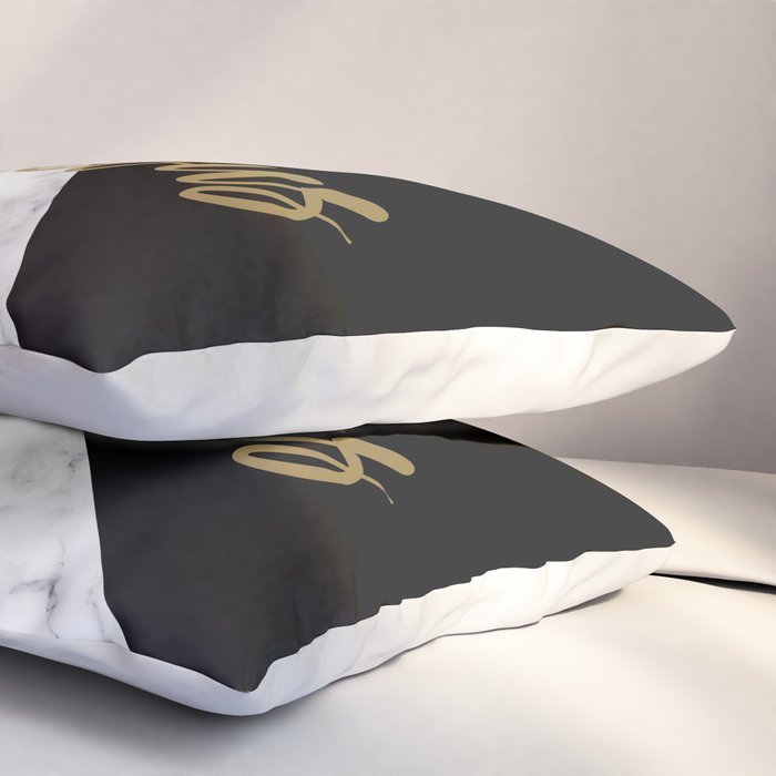 Hello Gorgeous, Meme, Marble and Black Pillow Sham Gallery Image 3
