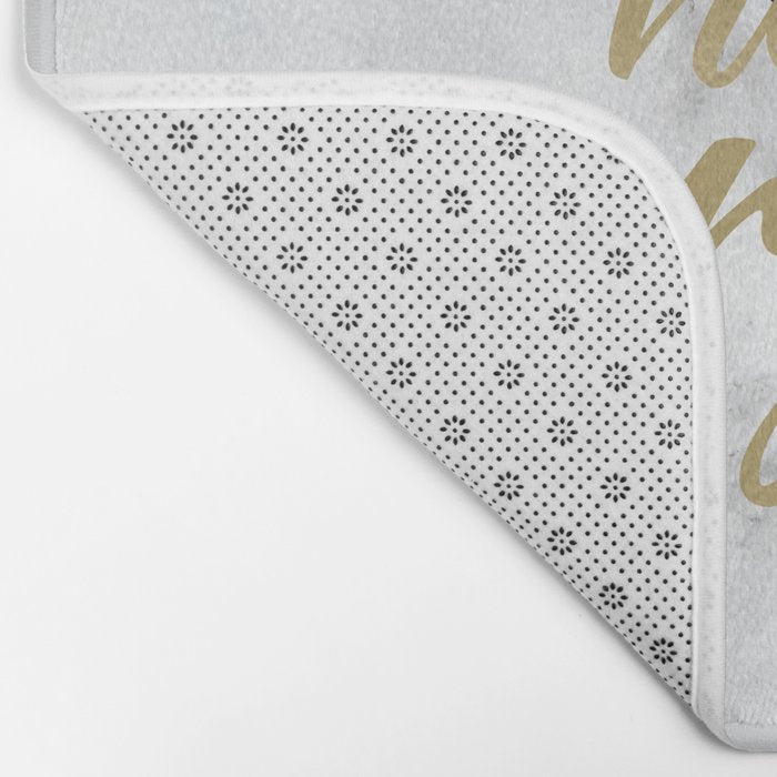 Hello Gorgeous, Meme, Marble and Black Bath Mat Gallery Image 2