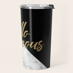 Hello Gorgeous, Meme, Marble and Black Travel Mug Gallery Image 2