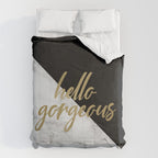 Hello Gorgeous, Meme, Marble and Black Comforter Gallery Image 6