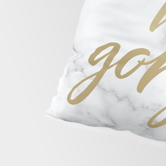 Hello Gorgeous, Meme, Marble and Black Pillow Sham Gallery Image 4