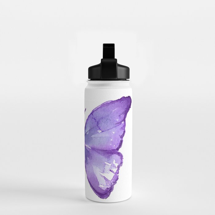 Purple Butterfly Water Bottle Gallery Image 2