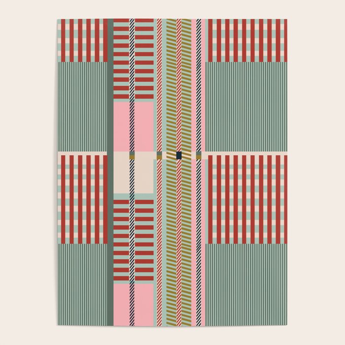 Vintage Striped Geometric Poster Gallery Image 4