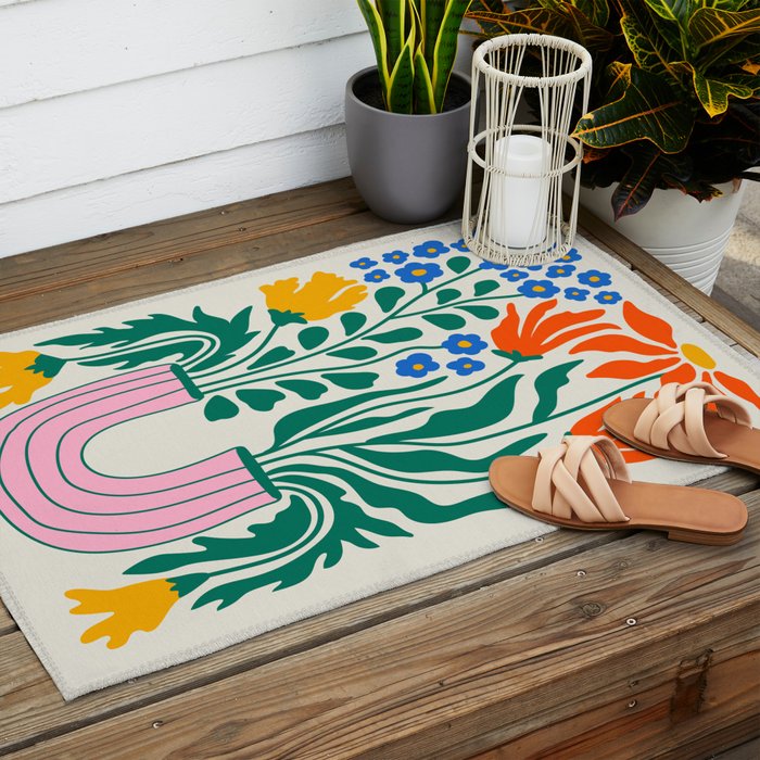 Flower Market 04: Madrid Outdoor Rug Gallery Image 2
