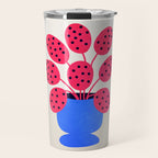 Blueberry Vase & French Fuchsia Leaves: Vases & Stuff 03 Travel Mug Gallery Image 1