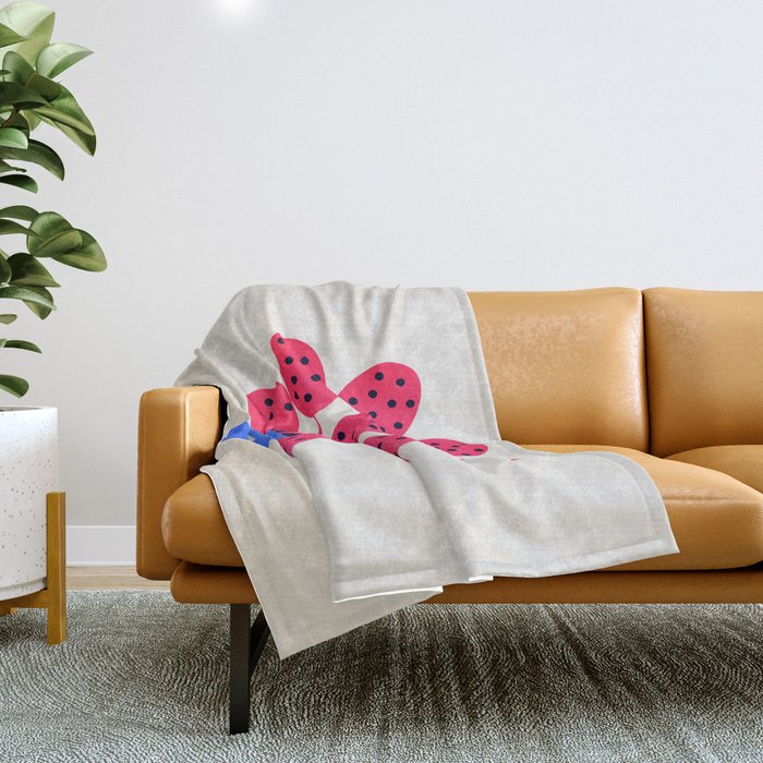 Blueberry Vase & French Fuchsia Leaves: Vases & Stuff 03 Throw Blanket Gallery Image 1