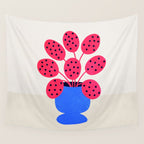 Blueberry Vase & French Fuchsia Leaves: Vases & Stuff 03 Wall Tapestry Gallery Image 4