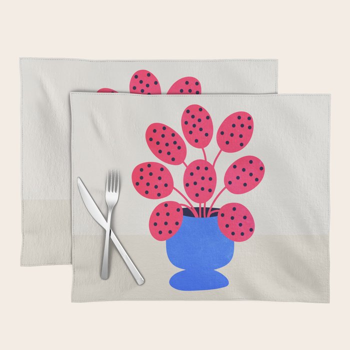 Blueberry Vase & French Fuchsia Leaves: Vases & Stuff 03 Placemat Gallery Image 1