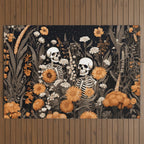 Bones and Blooms Skeleton Art Outdoor Rug Gallery Image 3