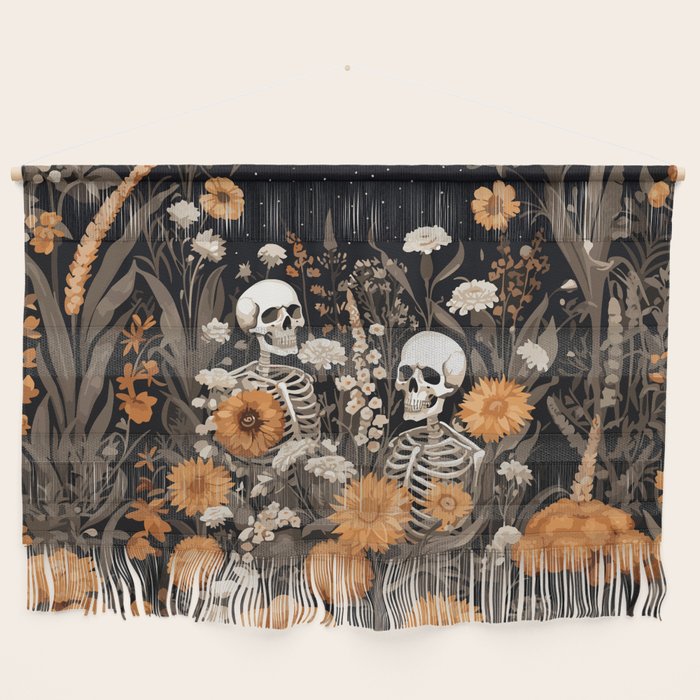 Bones and Blooms Skeleton Art Wall Hanging Gallery Image 1