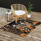 Bones and Blooms Skeleton Art Outdoor Rug Gallery Image 2
