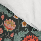 Victorian Carnation in Moody Red and Blue Comforter Gallery Image 4