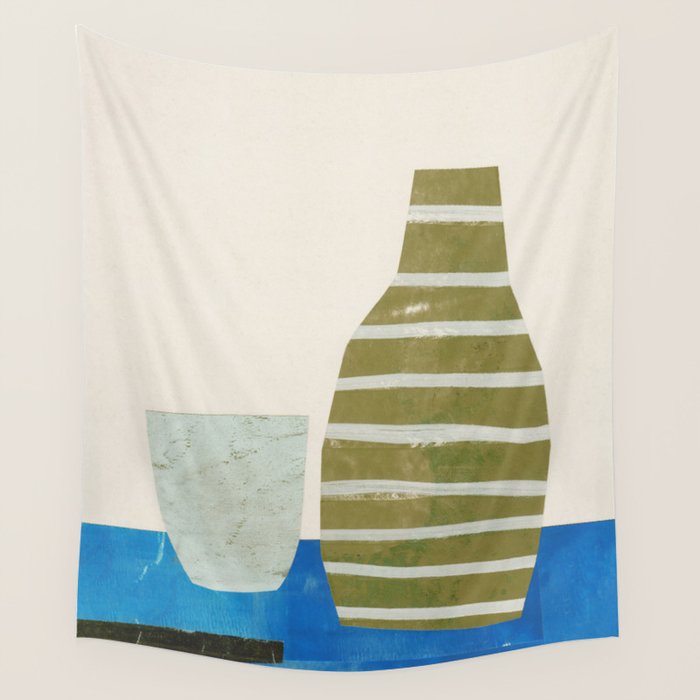 Everyday Simplicity - Vessel and Glass Wall Tapestry Gallery Image 1