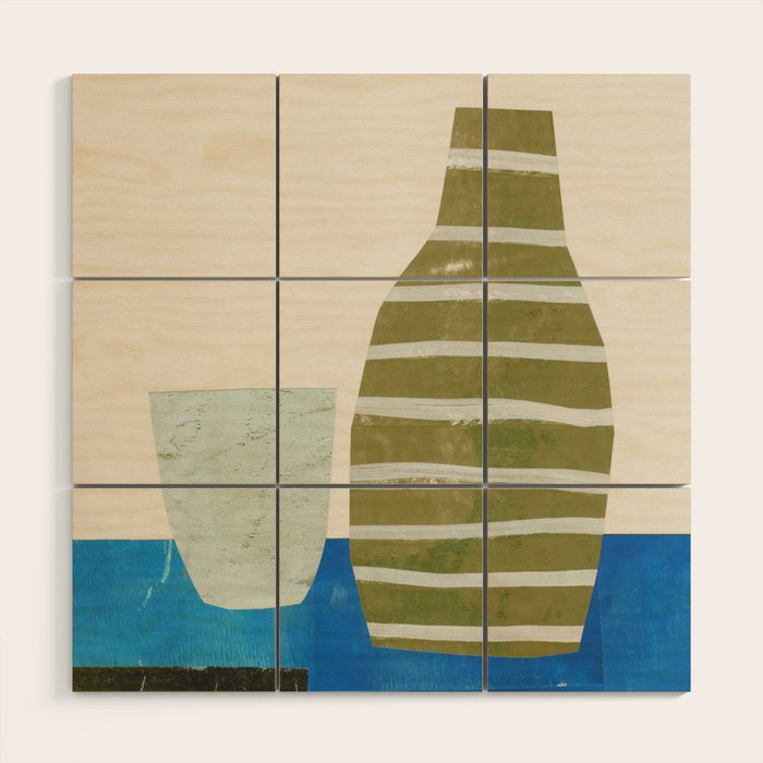 Everyday Simplicity - Vessel and Glass Wood Wall Art Gallery Image 1