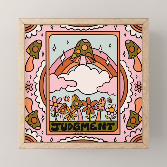 20. Judgment Tarot Mushroom Mini Art Print Gallery Image 1