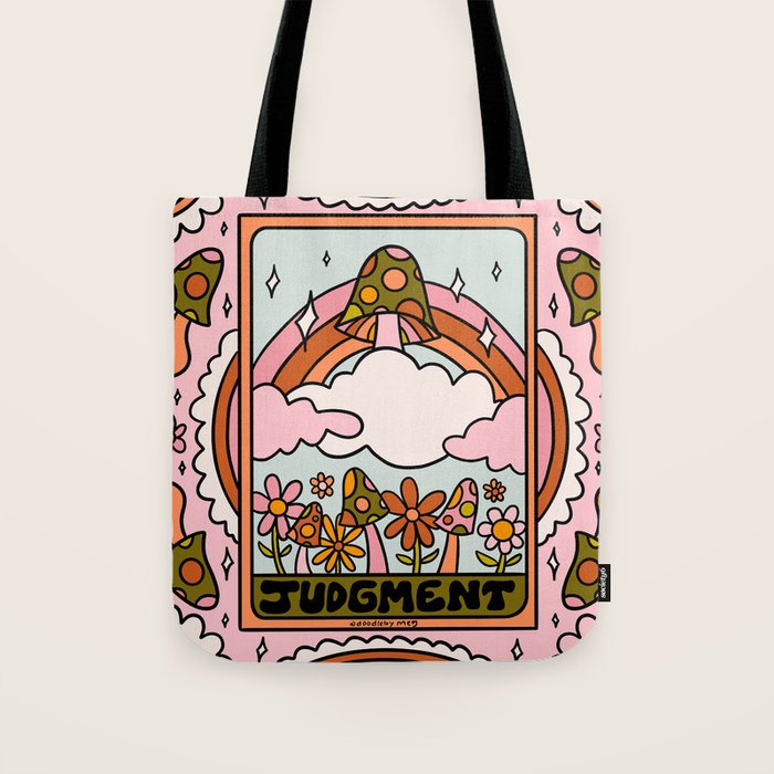 20. Judgment Tarot Mushroom Tote Bag Gallery Image 1