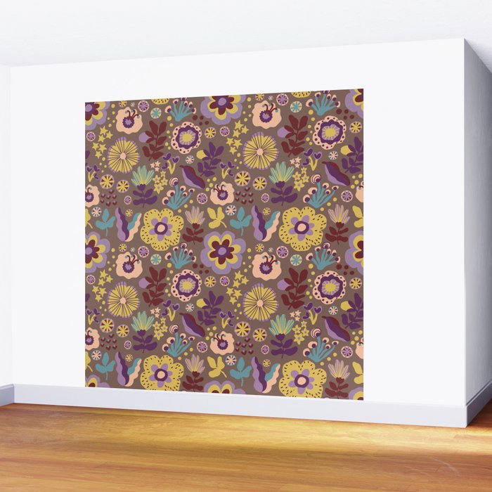 Flowers V Wall Mural Gallery Image 2