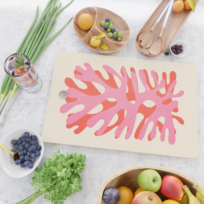 Sea Leaf: Matisse Collage Peach Edition Cutting Board Gallery Image 2