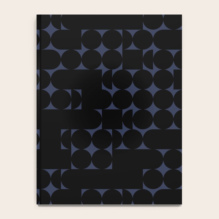 Midcentury modern geometric 01 black Notebook Gallery Image 4